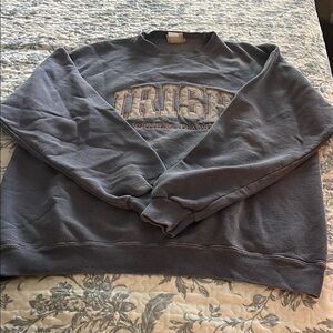 Gray Crewneck Sweater with Classic Style